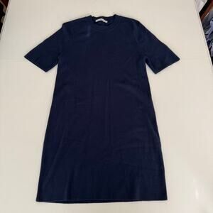 Abercrombie and Fitch Women's Navy Short Sleeve Sweater Knit Dress Size Small